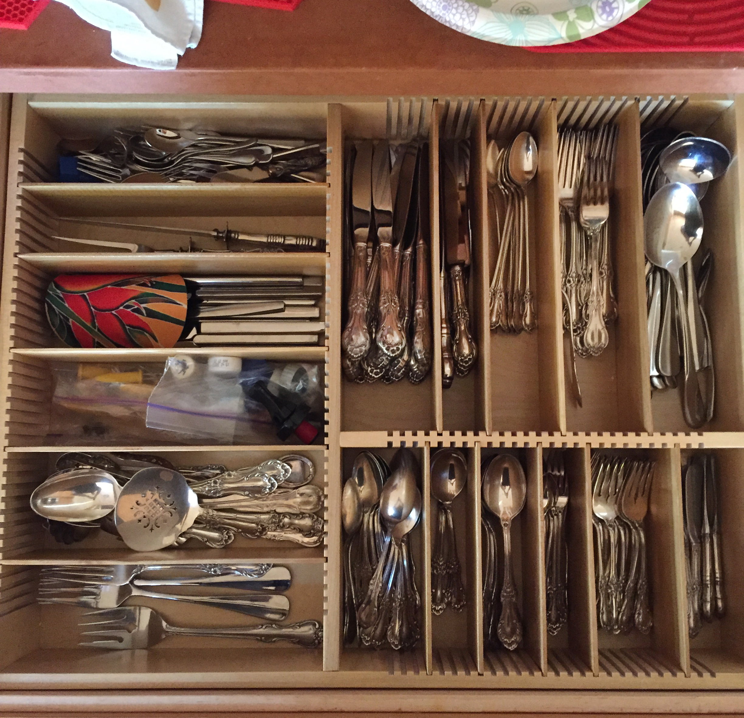 maple kitchen drawer organizer