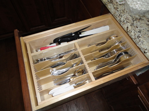 custom drawer insert with scooped dividers