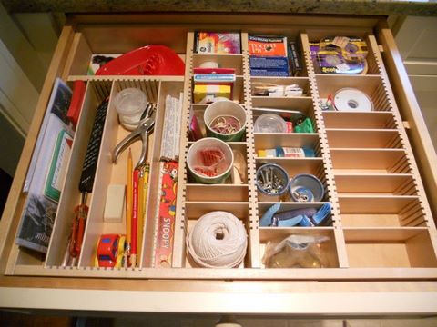 large wood junk drawer insert organizer