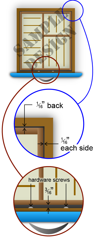 diagram of insert-drawer margins